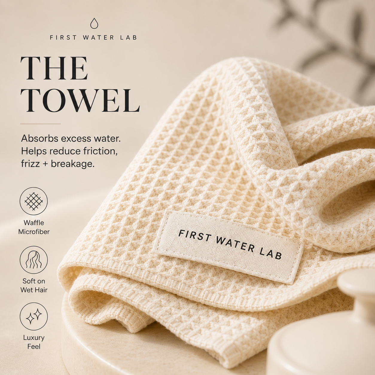 First Water Lab Hair Reset Bundle — Microfiber Hair Towel + Scalp Brush
