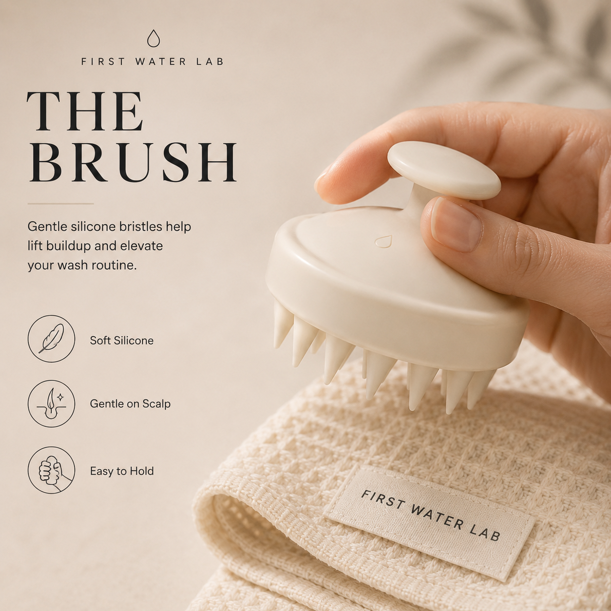 First Water Lab Hair Reset Bundle — Microfiber Hair Towel + Scalp Brush