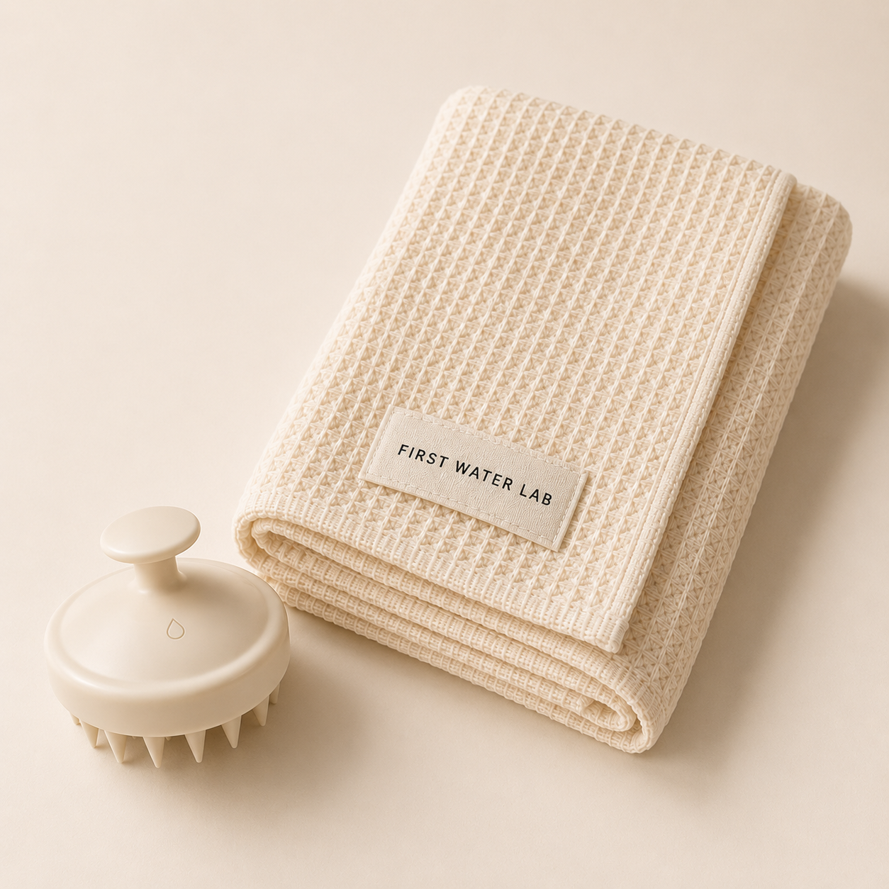 First Water Lab Hair Reset Bundle — Microfiber Hair Towel + Scalp Brush
